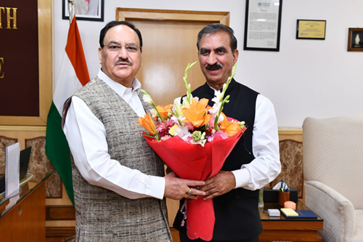 Himachal CM Sukhu calls on Union Health Minister J P Nadda, seeks support for strengthening health infrastructure