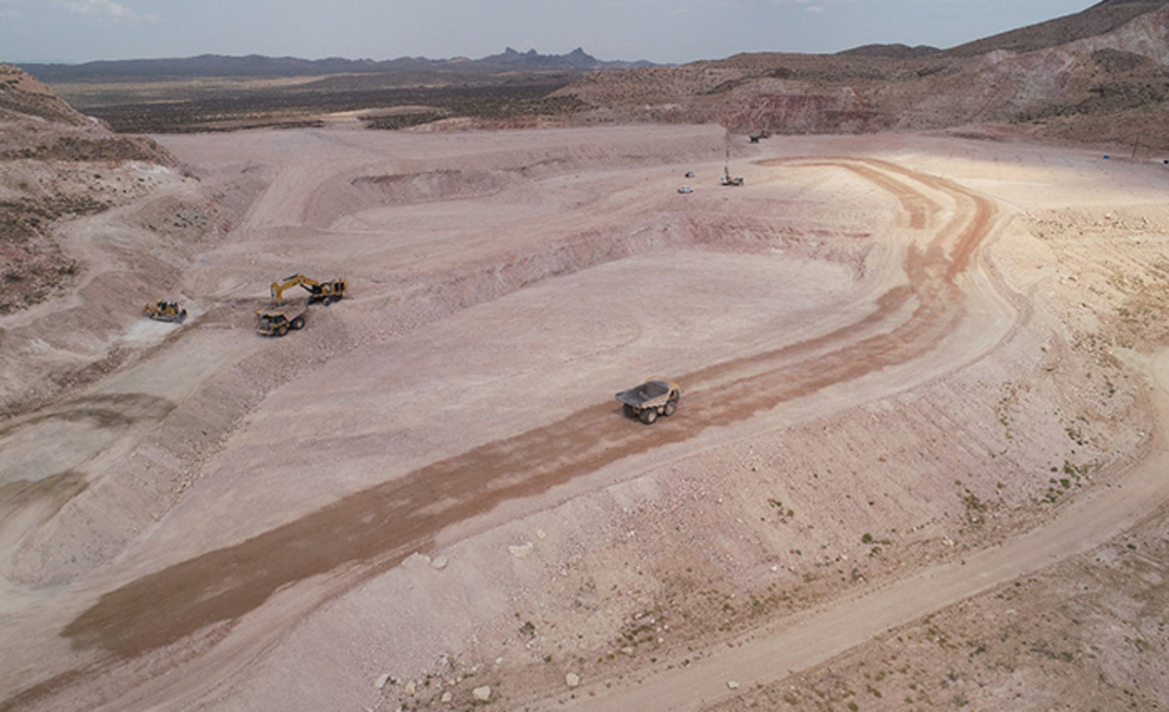 The open pit at the Castle Mountain project in California, US.