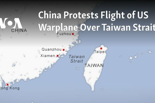 China Protests Flight of US Warplane Over Taiwan Strait