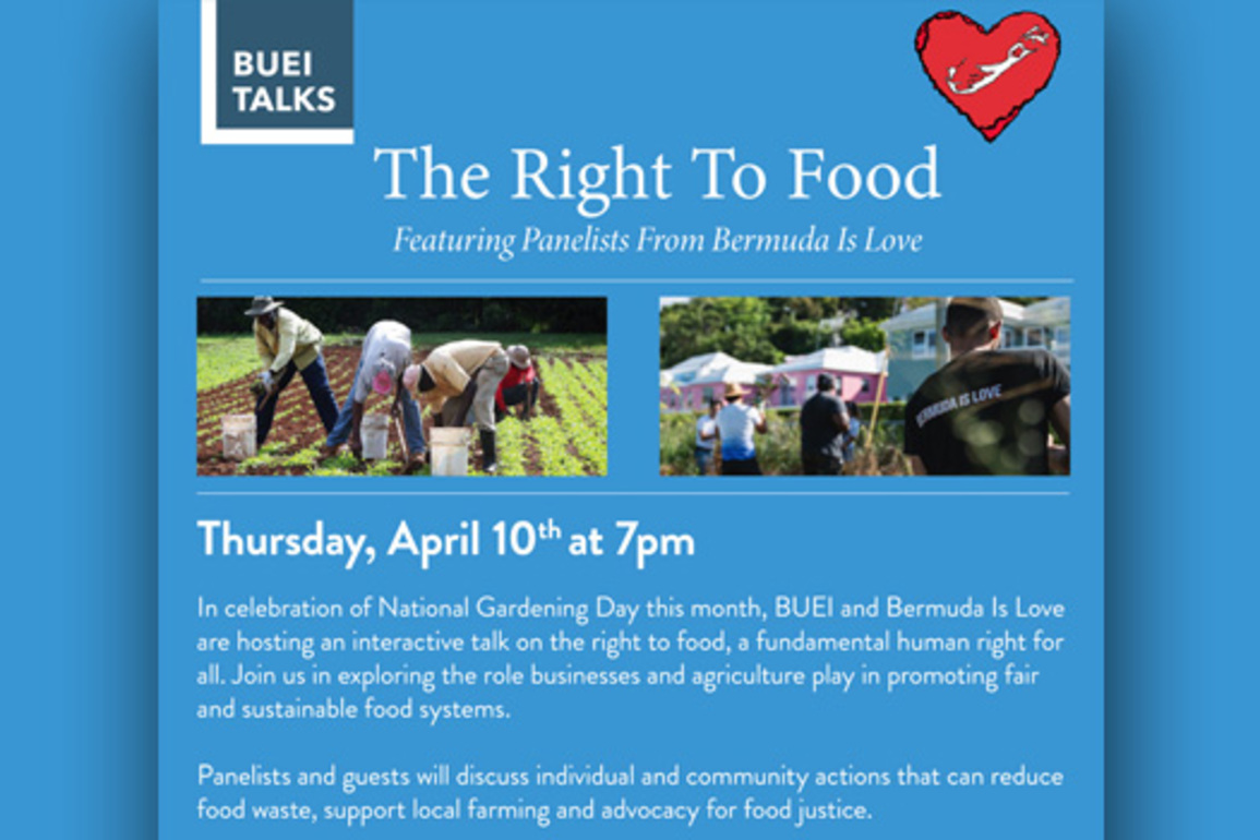 The Right To Food Discussion On April 10
