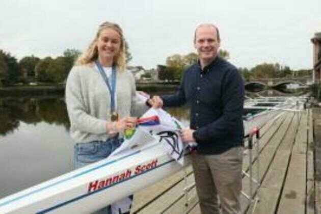 Communities Minister joins Hannah Scott at launch of boat funded by his Department