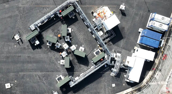 Aerial view of the UK Geoenergy Observatory in Cheshire