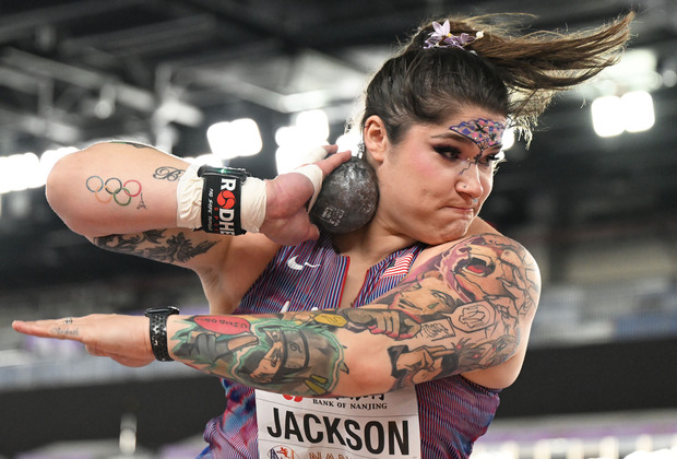 (SP)CHINA-NANJING-ATHLETICS-WORLD ATHLETICS INDOOR CHAMPIONSHIPS-SHOT PUT-WOMEN (CN)