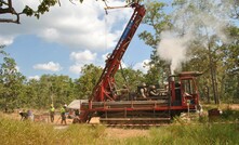 Drilling at the Kou Sa copper-gold project's prospect 117 in Cambodia