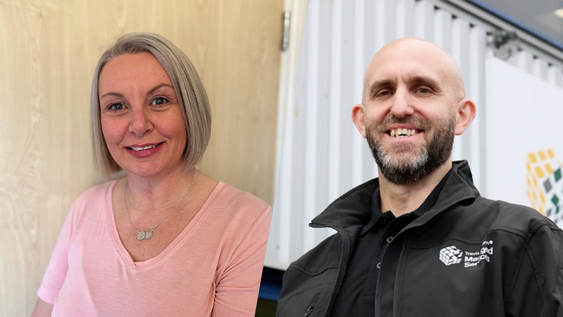 Nicola Clayton and Luke Baker.