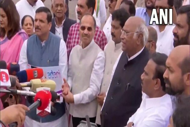 Opposition MPs seeking JPC probe into Adani issue detained in Delhi during protest march