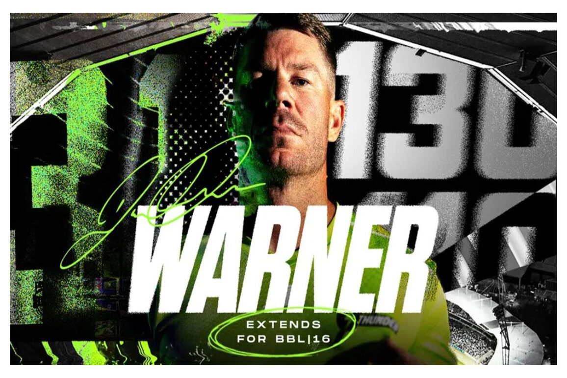 David Warner extends stay with Sydney Thunder, signs one-year-deal for BBL 16