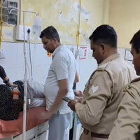 Uttar Pradesh: 1 dead, 15 injured as bus catches fire after hitting overturned dumper