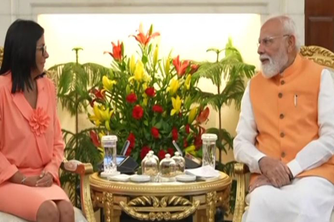 PM Modi holds talks with Venezuela's Acting President Delcy Rodriguez