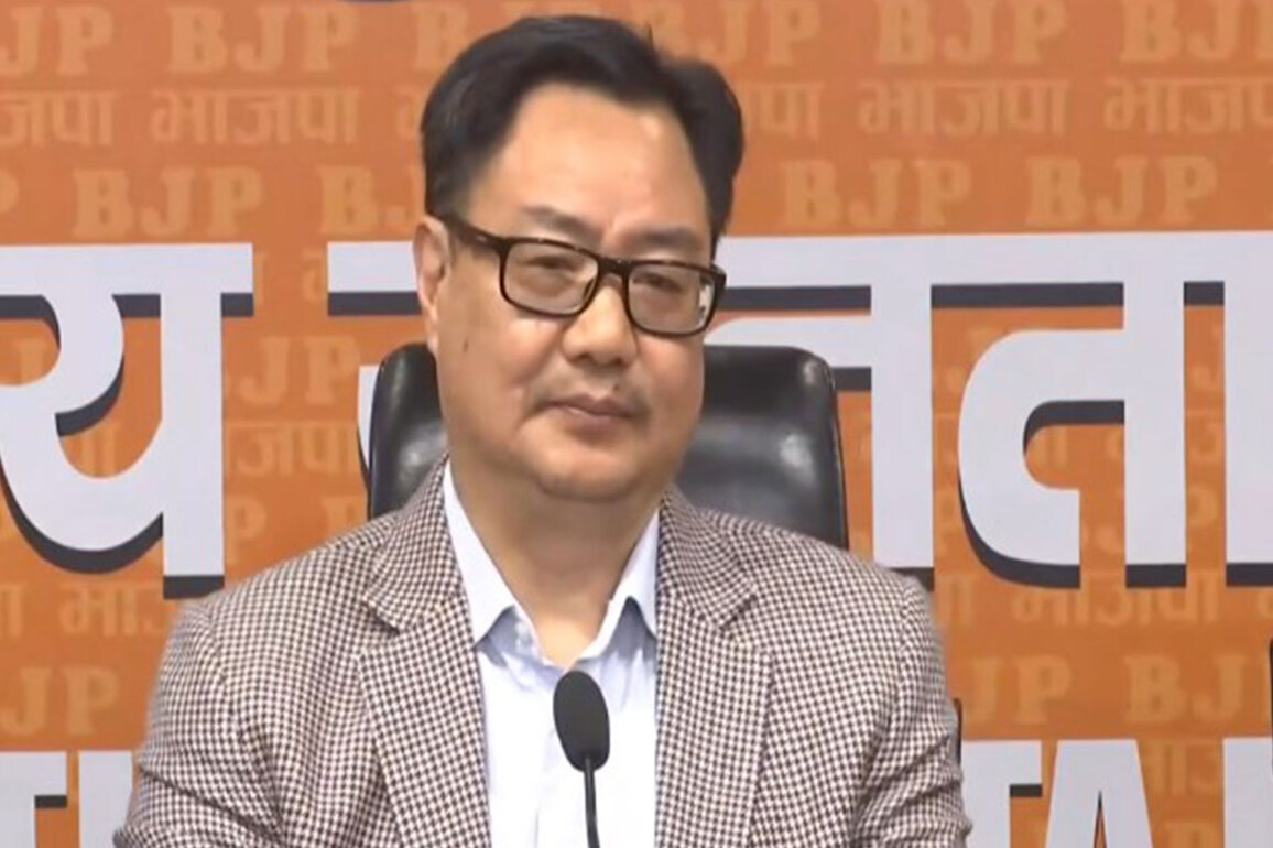 Kiren Rijiju hits back at Congress over "shirtless" protest at AI Summit, accuses party of justifying "obscene" act