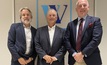  Drift’s Richard Lane (left) and Mark Smith (right) with Mike Benet, Westlake Pipe and Fittings' Sales Manager - Wells Products & Mining, agreeing an exclusive partnership agreement to supply Westlake’s products to the UK and EU drilling markets