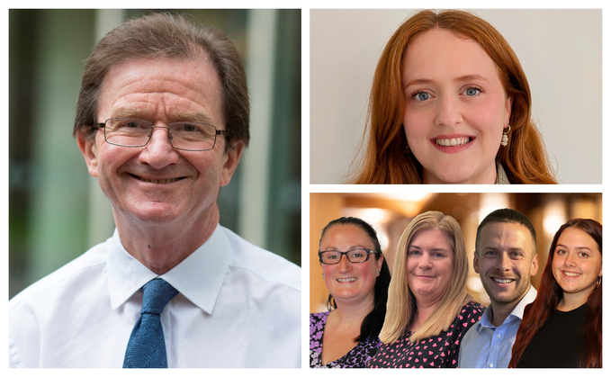 Sam Younger (left), Laura Ellis (top right) and from L-R (bottom right): Vidett's Kelly Newton, Sarah Caswell, Joseph Vickers and Natalina Onofrio Sam Younger (left), Laura Ellis (top right) and from L-R (bottom right): Vidett's Kelly Newton, Sarah Caswell, Joseph Vickers and Natalina Onofrio