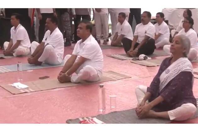 FM Sitharaman, Assam CM Sarma join Guwahati session on International Yoga Day