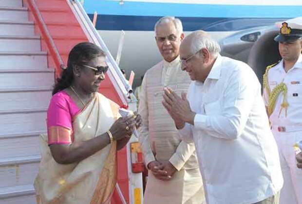 President Murmu arrives in Gujarat for a two-day official visit