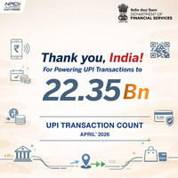 UPI records 22.35 billion transactions in April 2026, continues digital payments momentum