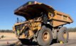  the damaged nose of a haul truck involved with an incident at a NSW mine.