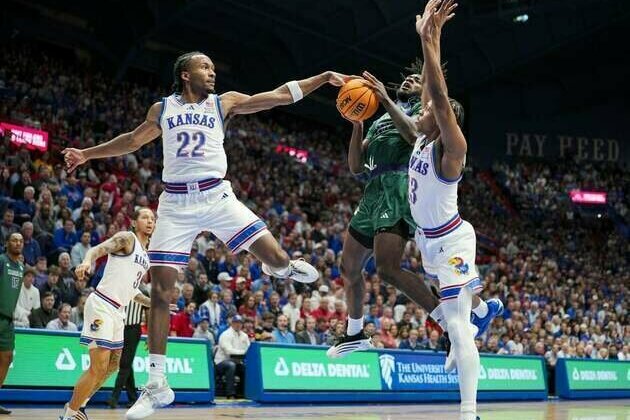 No. 19 Kansas dominates Green Bay behind Darryn Peterson, Flory Bidunga