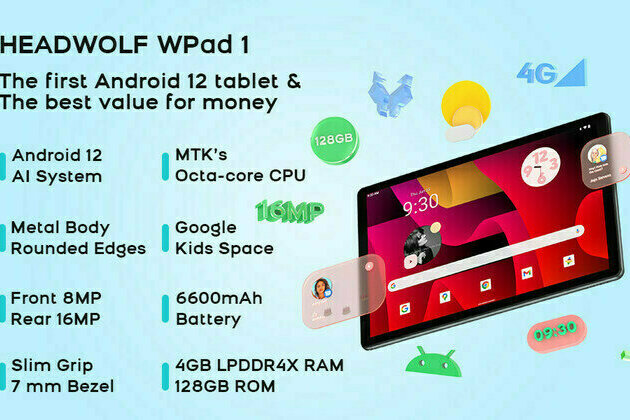 Headwolf Releases WPad1, the First Android 12 tablet