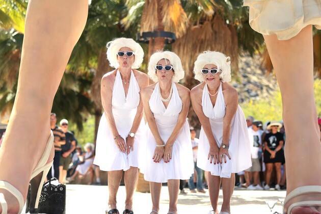 Photos- Marilyn Monroe look-alikes in Palm Springs shatter Guinness World Record