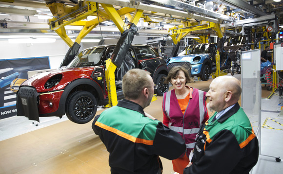 Frances O'Grady, general secretary of the Trades Union Congress, visits the electric Mini line at the Cowley plant | Credit: TUC