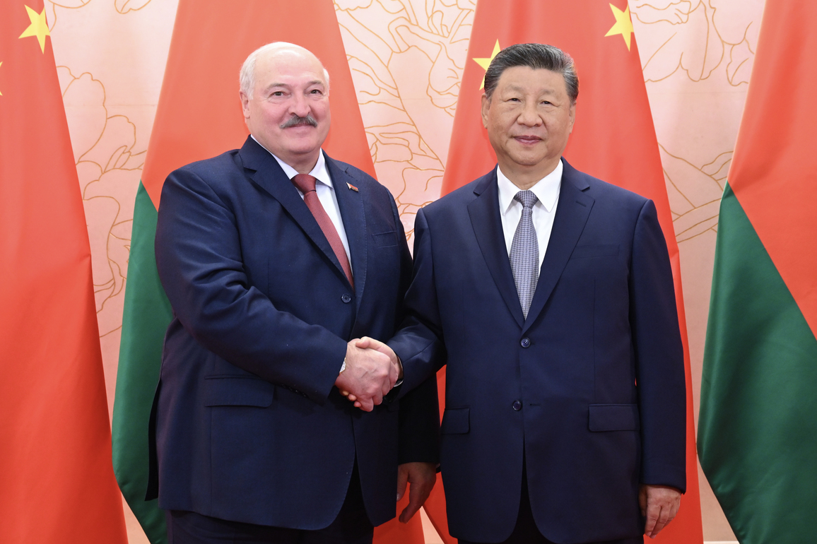 (SCO Tianjin Summit) CHINA-TIANJIN-XI JINPING-BELARUSIAN PRESIDENT-MEETING (CN)