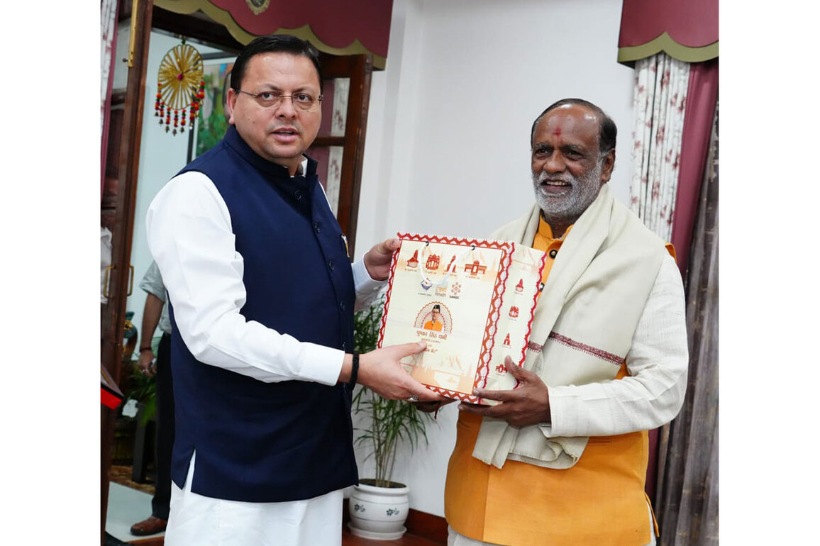 Uttarakhand CM Pushkar Singh Dhami meets BJP's OBC Morcha President K Laxman