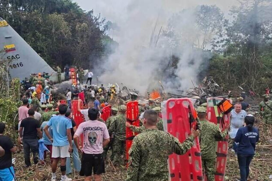Colombia military plane crash kills 66, 4 still missing