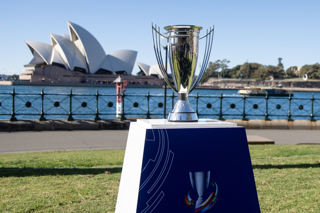(SP)AUSTRALIA-SYDNEY-FOOTBALL-AFC WOMEN'S ASIAN CUP-TROPHY