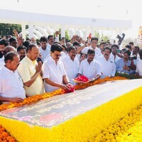 DMK chief MK Stalin pays homage to former CM of Tamil Nadu M Karunanidhi on birth anniversary