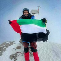 Rashid Al Shamsi raises UAE flag atop Europe's highest peak