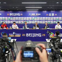 (SP)CHINA-BEIJING-SHORT TRACK SPEED SKATING-WORLD CHAMPIONSHIPS-PRESS CONFERENCE (CN)