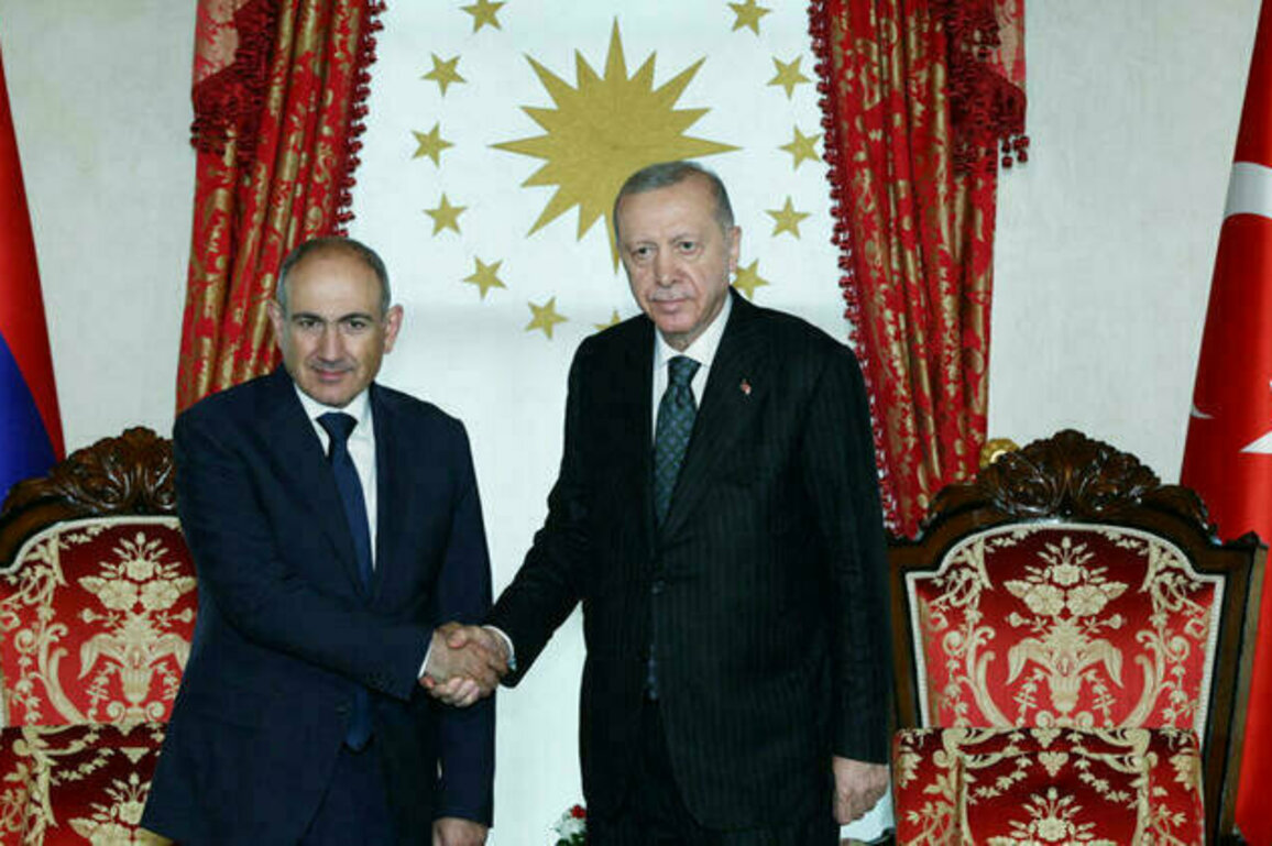 Armenian PM Pashinyan meets Erdogan in Turkey on 'historic' visit