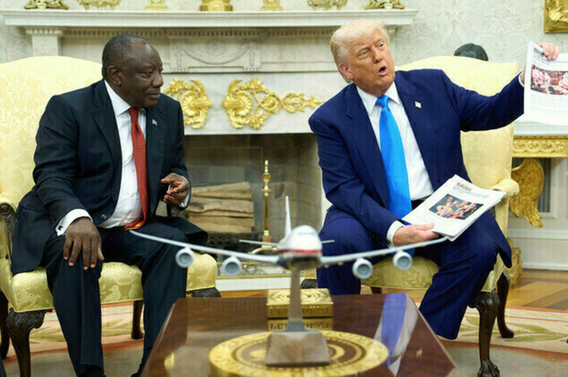 Trump confronts South African leader over white genocide 