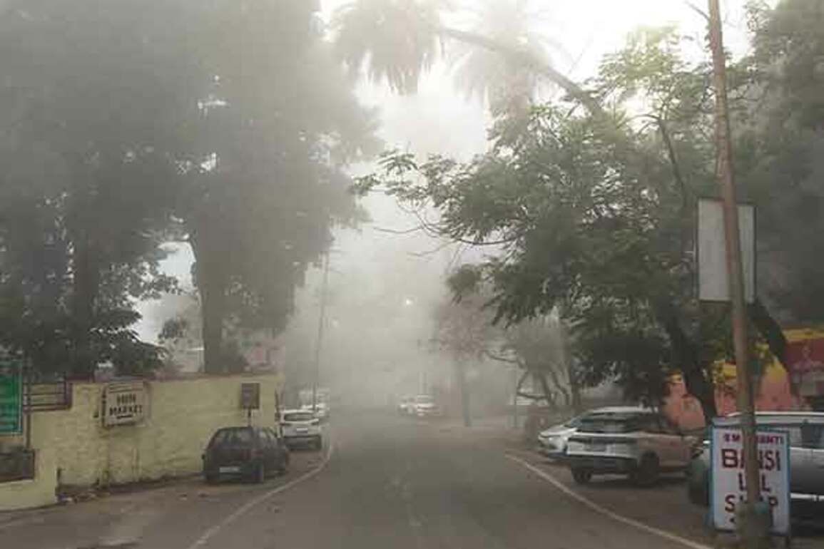 Unseasonal fog covers Mount Abu in May