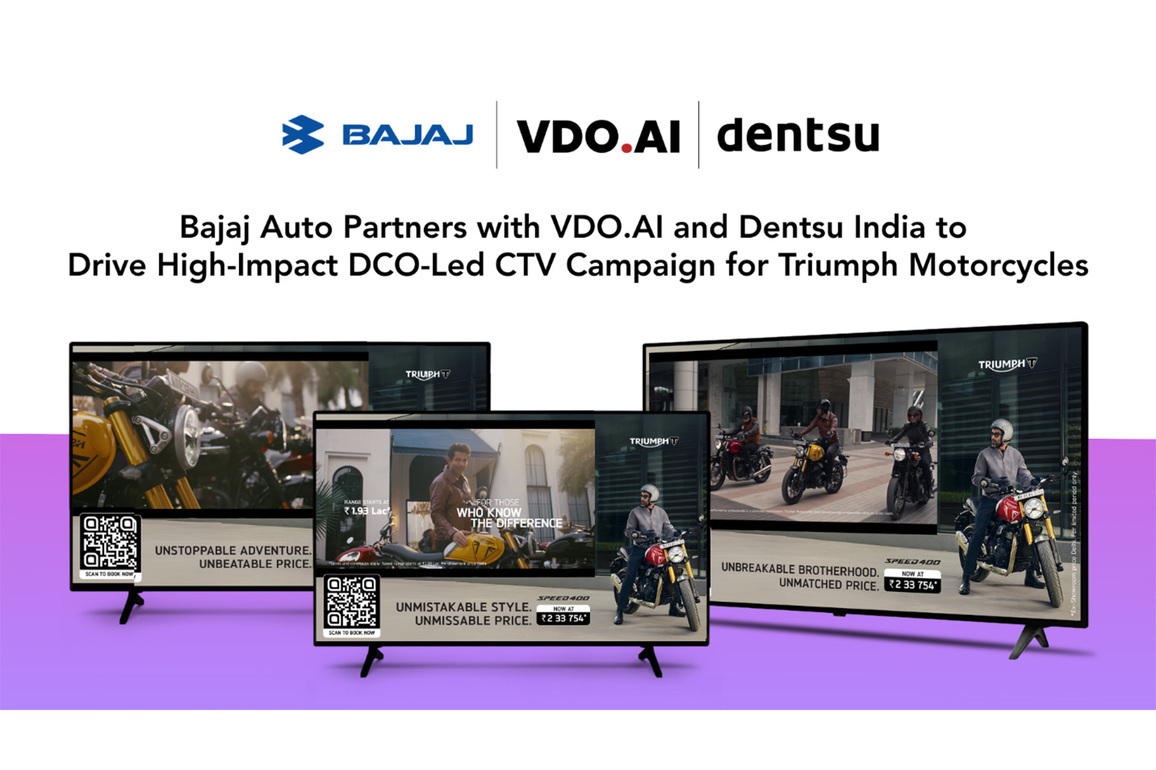 Bajaj Auto Partners with VDO.AI and Dentsu India to Drive High-Impact DCO-Led CTV Campaign for Triumph Motorcycles