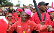  Workers have been striking at Finsch since last week (photo: NUM)