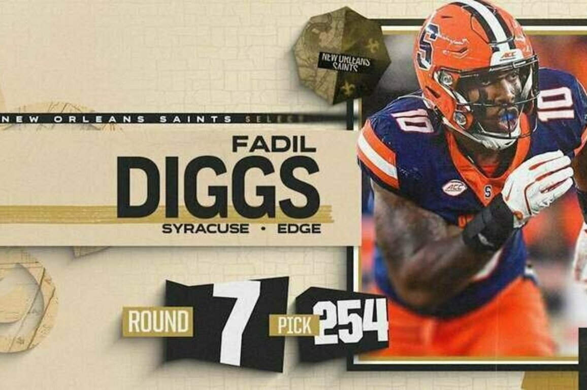 Saints select Fadil Diggs with the 254th pick in the 2025 NFL Draft