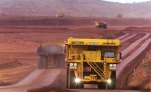 Autonomous Komtasu trucks at a mine site