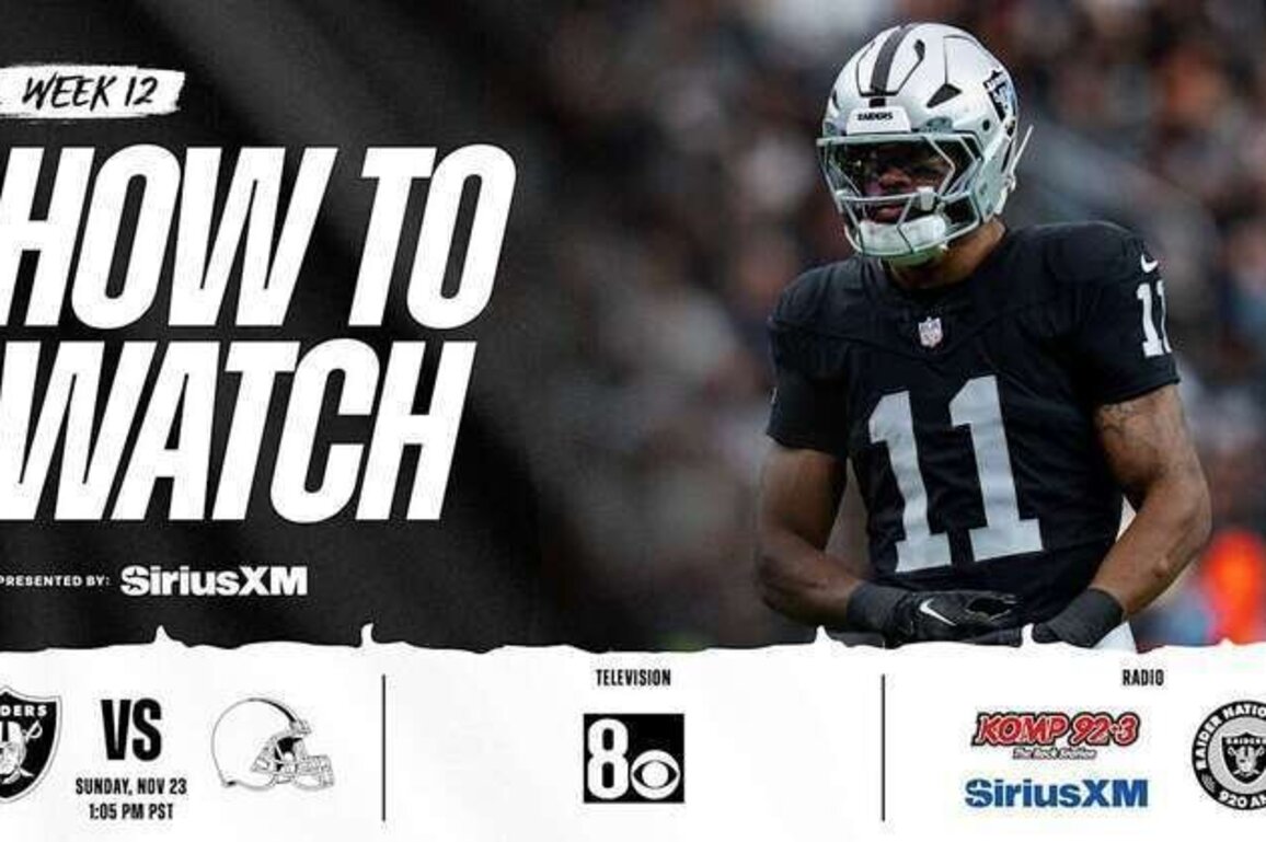 How to watch, listen to and livestream Raiders vs. Browns