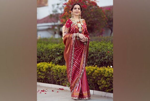 Nita Ambani stuns in handloom Kanchipuram saree, don't miss hidden tribute