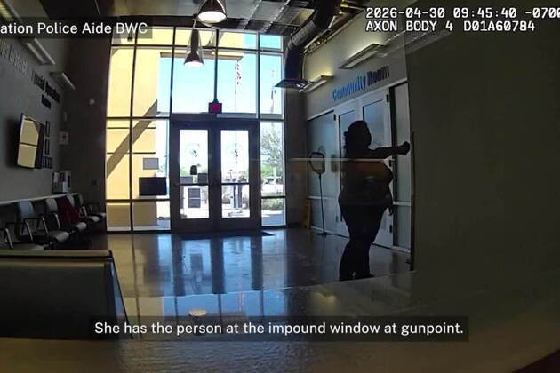 Video- Woman points gun at civilians, officers inside Scottsdale Police lobby before shooting