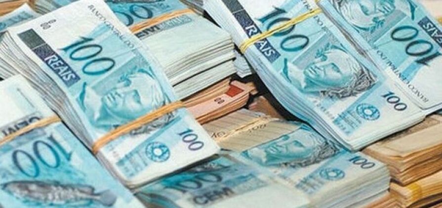 Notas de reais cédulas dinheiro