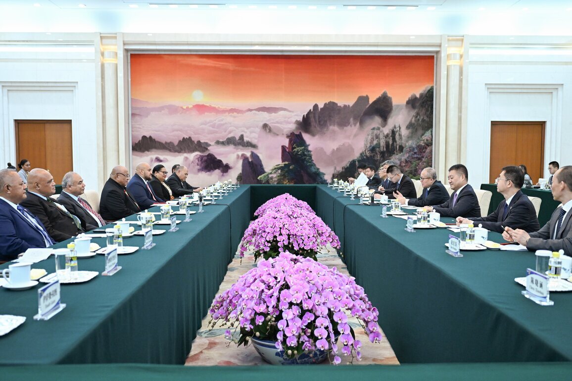 CHINA-BEIJING-LI HONGZHONG-TONGA DELEGATION-MEETING (CN)