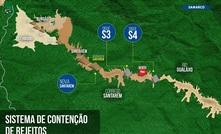  Sistema de contenção de rejeitos em Mariana (MG).