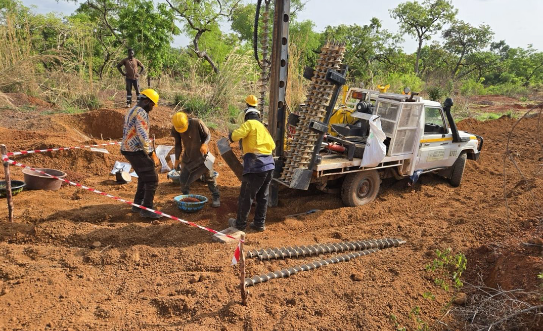 Power auger drilling at Dadjan