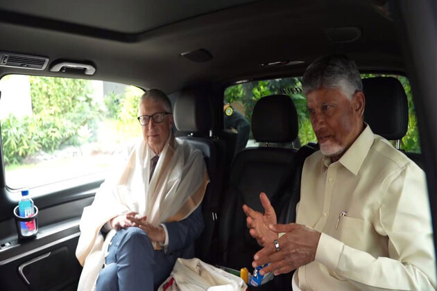 Bill Gates, Andhra CM Chandrababu visit Undavalli to review natural farming, AI innovations