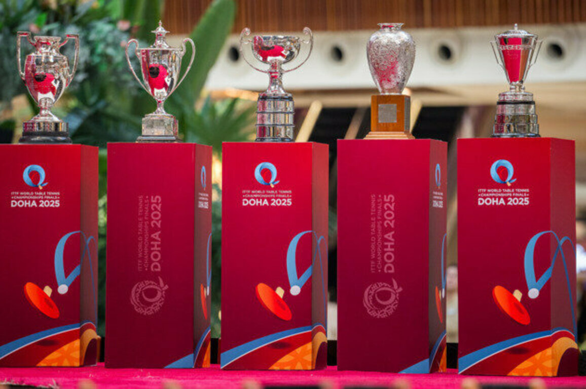 Team China arrive for World Table Tennis Championships Finals Doha