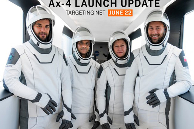 Axiom-4 mission rescheduled launch to June 22