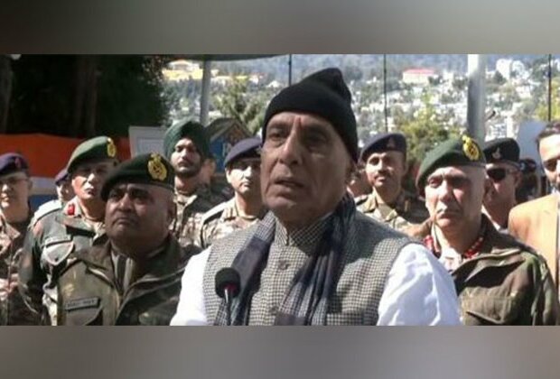 Rajnath Singh celebrates Vijayadashami with troops in Arunachal's Bum La