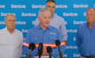 Santos CEO Kevin Gallagher speaking at the official launch of operations at the Moomba Carbon Capture and Storage (CCS) project in South Australia's Cooper Basin, October 2024.